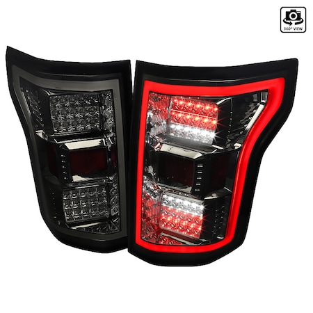 Spec-D Tuning 15-17 Ford F150 LED Tail Lights - Smoke LT-F15015GLED-TM